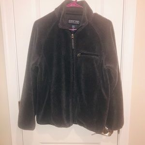 Lands End Sherpa style zip up jacket size small